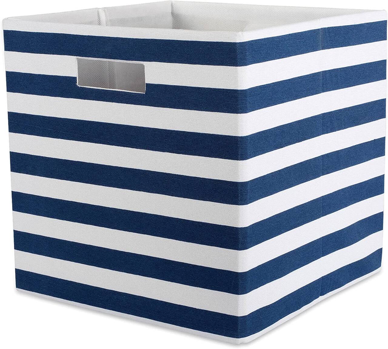 DII&#xAE; 11&#x22; Polyester Stripes Storage Cube
